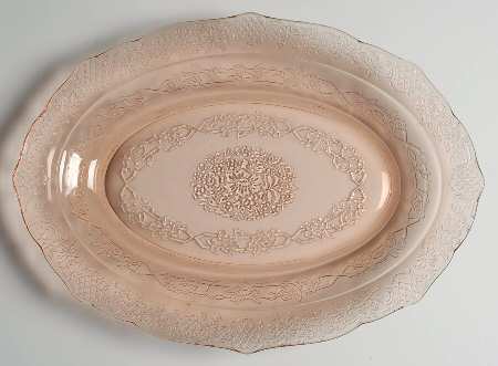 Normandie Pink 11" Oval Platter