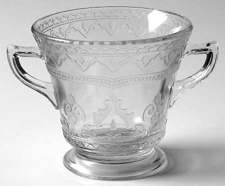 Patrician Clear Footed Open Sugar
