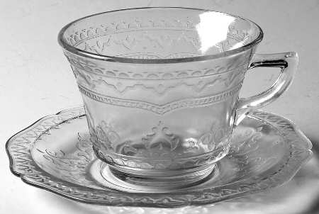 Patrician Clear Cup & Saucer Set