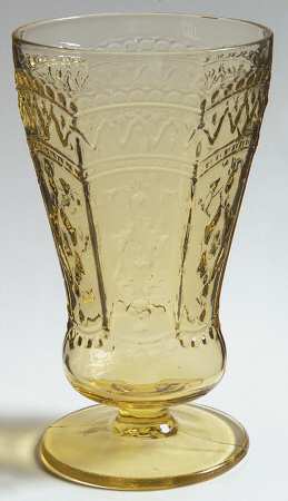 Patrician Amber 8 Oz Footed Tumbler