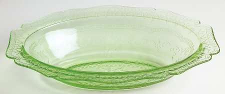 Patrician Green 10" Oval Vegetable Bowl
