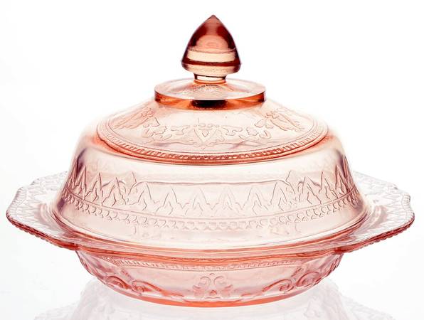 Patrician Pink Round Covered Butter