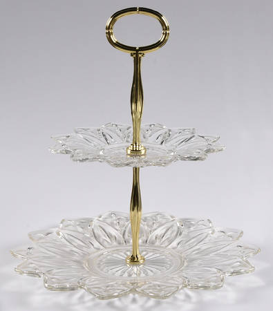 Petal Clear 2 Tier Serving Tray