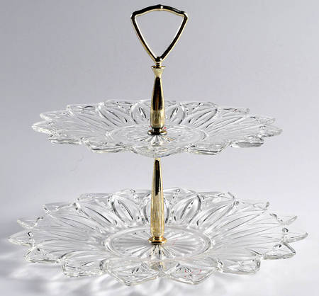 Petal Clear 2 Tier Serving Tray
