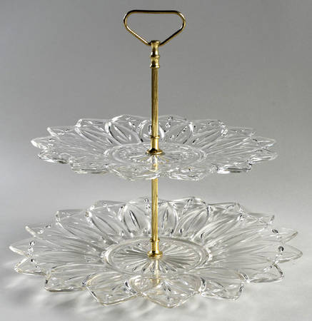 Petal Clear 2 Tier Serving Tray