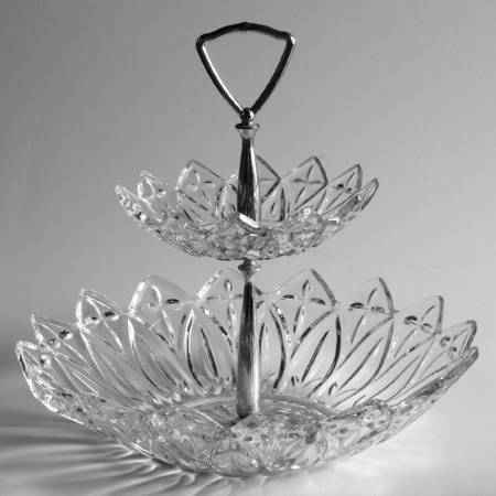 Petal Clear 2 Tier Serving Tray