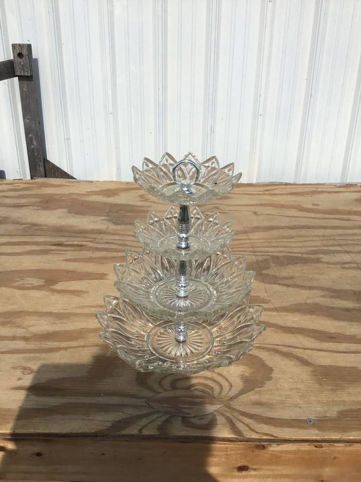 Petal Clear 4 Tier Serving Tray