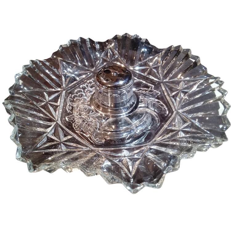 Pioneer Clear 11" Nut Bowl, No Picks Or Cracker