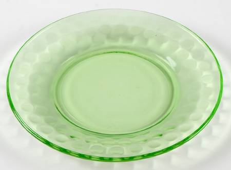 Raindrops Green Bread & Butter Plate