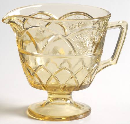 Rosemary Amber Footed Creamer