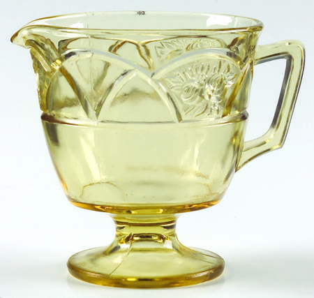 Rosemary Amber Footed Creamer
