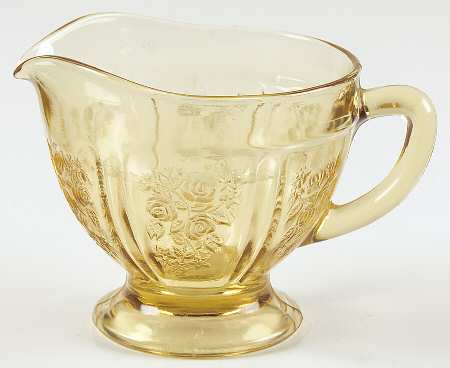 Sharon Amber Footed Creamer