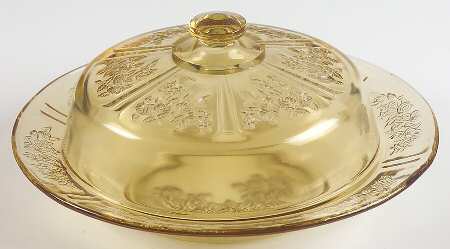 Sharon Amber Round Covered Butter