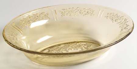 Sharon Amber Oval Vegetable Bowl
