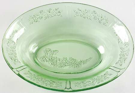 Sharon Green Oval Vegetable Bowl