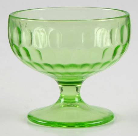 Thumbprint Green by Federal Glass 