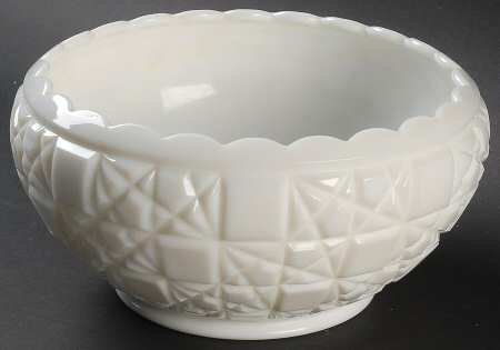 Block and Star Milk Glass by Fenton
