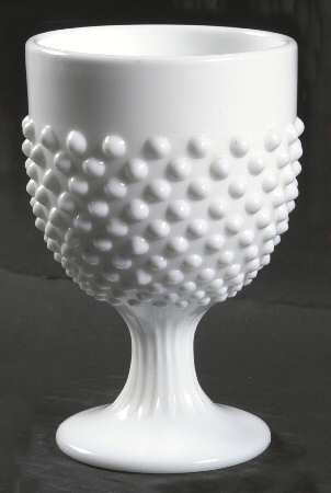 Hobnail Milk Glass Oversize Goblet