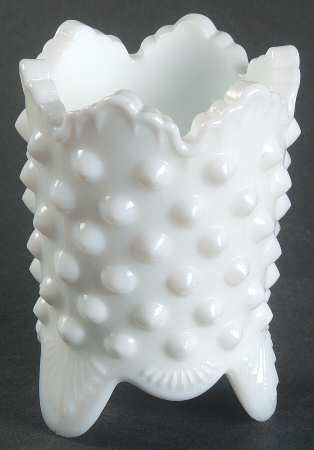 Hobnail Milk Glass Toothpick Holder