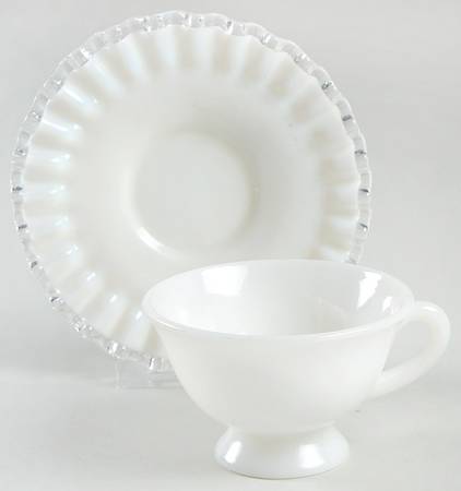 Silver Crest Cup and Saucer Set