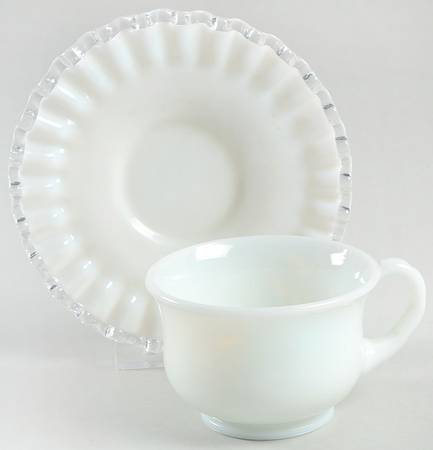 Silver Crest Cup and Saucer Set