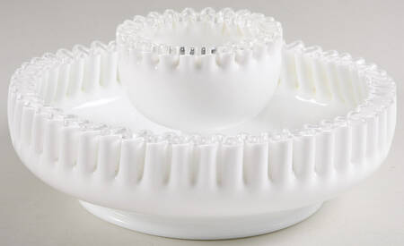 Silver Crest Fenton Crests Chip & Dip Set