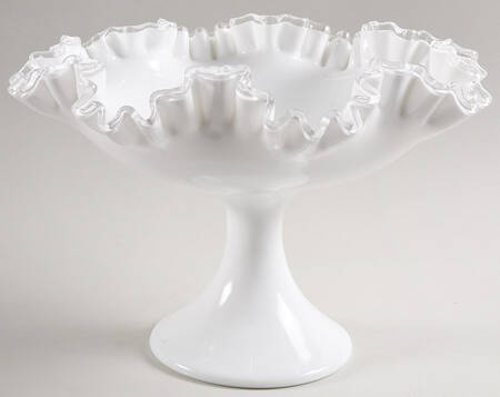 Silver Crest Footed Round Bowl