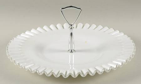 Silver Crest Sandwich Plate with Metal Handle