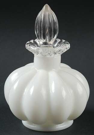 Silver Crest Squat Cologne Bottle & Stopper