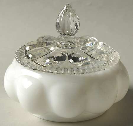 Silver Crest Puff Jar & Lid
