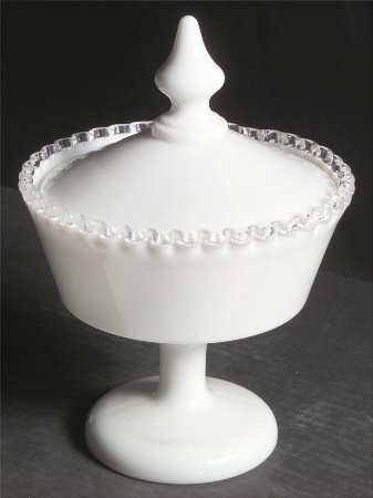 Silver Crest Footed Candy Dish & Lid