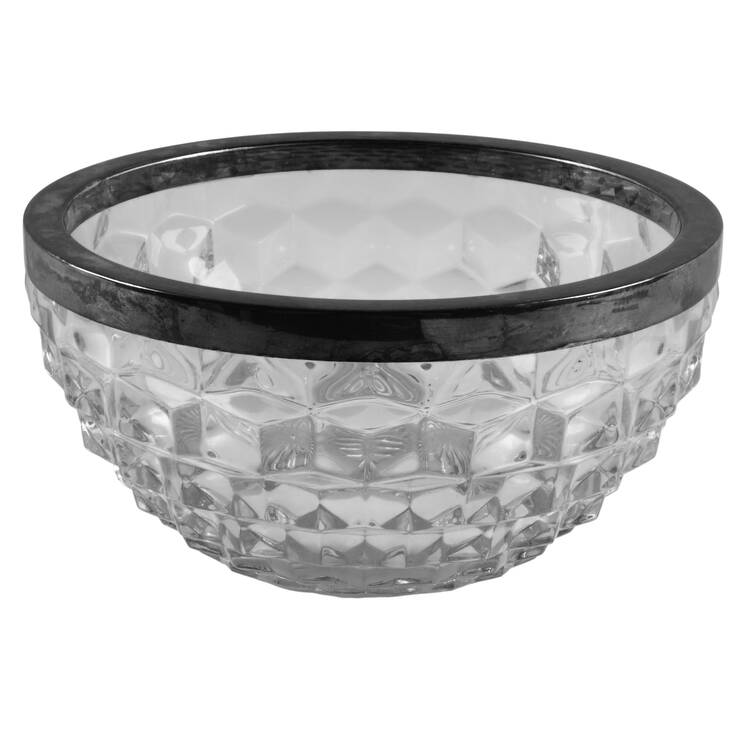 American Clear (Stem 2056) Silverplate Rim Trifle Bowl