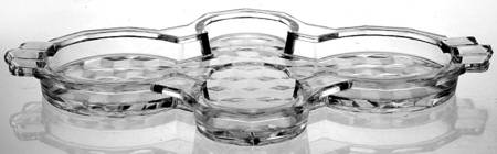 American Clear (Stem 2056) Clover Leaf Condiment Tray