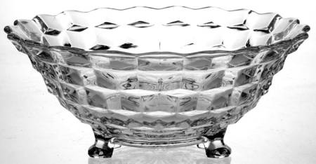 American Clear (Stem 2056) 10" 3-Toed Footed Bowl