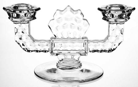 American Clear (Stem 2056) Double Flat Foot Candlestick