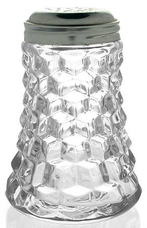American Clear (Stem 2056) Sugar Shaker with Stamped Metal Top