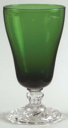 Colonial Dame Green Juice Glass