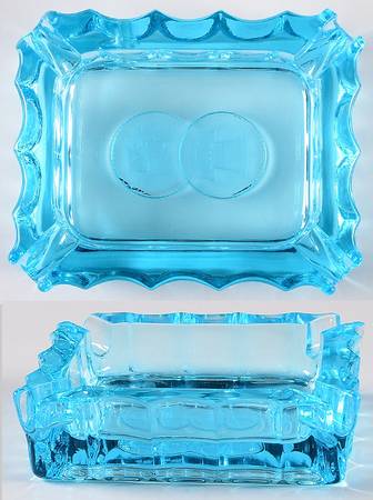 Coin Glass Dark Blue (Older) Ashtray