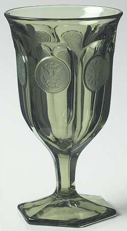 Coin Glass Olive Green by Fostoria