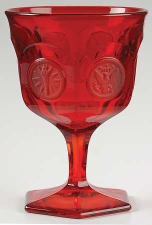 Coin Glass Ruby Champagne/Tall Sherbet
