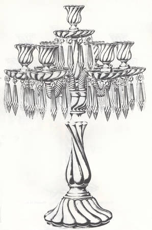Colony 7 Light Candelabra w/7 Bobeches & 70 Prisms