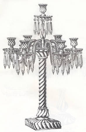 Colony 30" 7 Light Banquet Candelabra w/7 Bob&70 Prisms