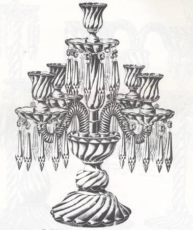 Colony 18" 5 Light Candelabra with Bobeches & Prisms