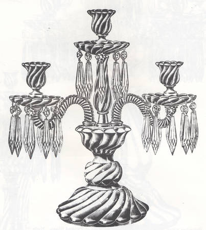 Colony 18" 3 Light Candelabra with Bobeches & Prisms