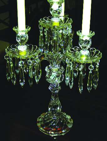 Colony 4 Light Candelabra W/Bobache & Prisms
