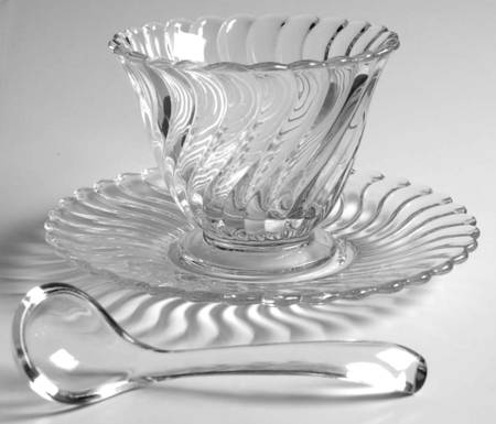 Colony Mayonnaise Bowl, Underplate and Ladle