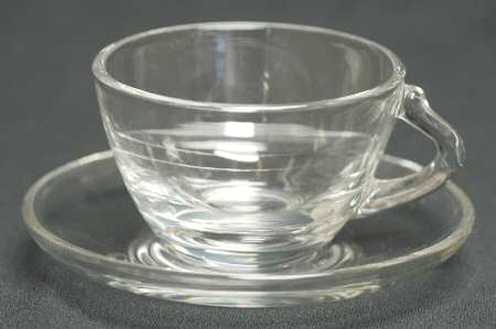 Contour Clear Cup & Saucer Set