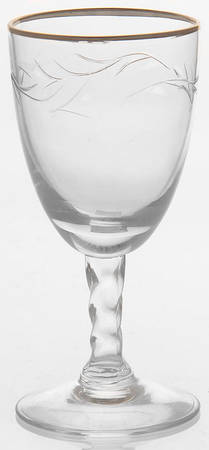 Coronet (Platinum Trim, Stem 6101, Cut 656) Cordial Glass