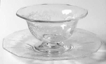 June Clear Mayonnaise Bowl and Underplate