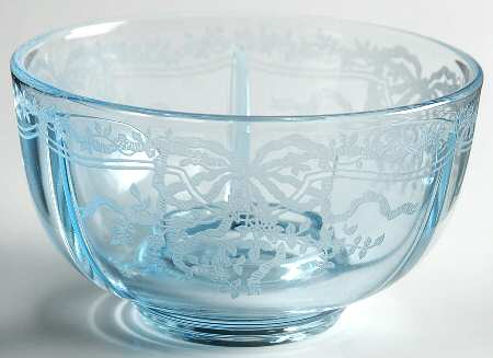 June Blue (Azure) Ice Dish No Insert